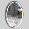 kml008_2 Oval illuminated bathroom mirror