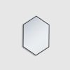Hexagon metal frame wall mirror
