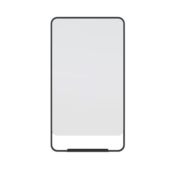 10002 Black Metal Mirror With Storage