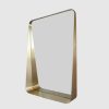 Rectangular recessed wall mirror