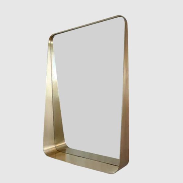 Rectangular recessed wall mirror