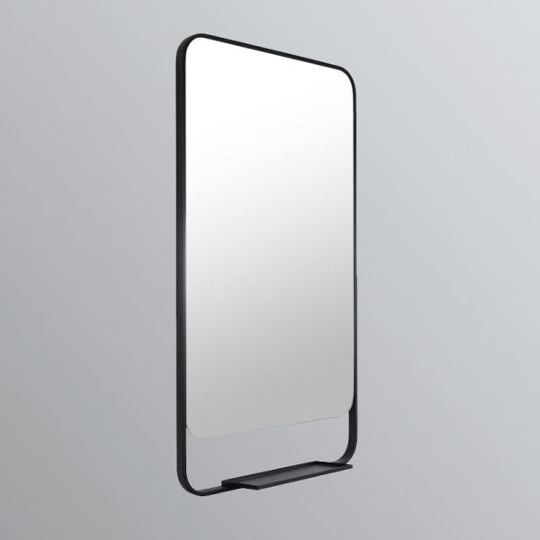 10003 Black Metal Mirror With Storage