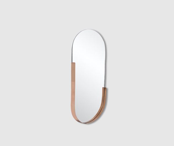 Pill Shape Metal Frame Mirror
