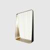 Rectangular recessed wall mirror
