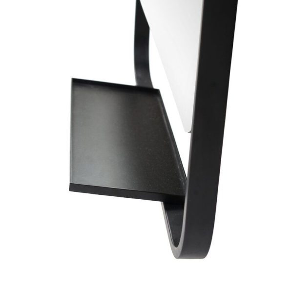 10004 Black Metal Mirror With Storage