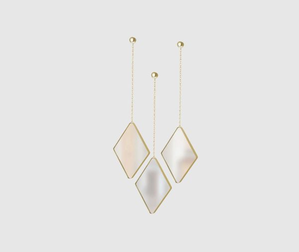 Diamond Wall Hanging Mirrors Set