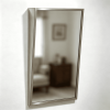 ADA fixed tilt mirror Brushed Stainless Steel Fixed Tilt Mirror