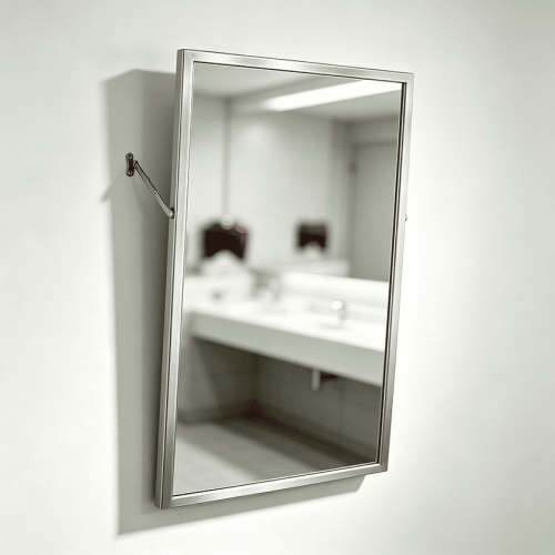 Adjustable Tilt Mirror Brushed Stainless Steel Adjustable Tilt Mirror
