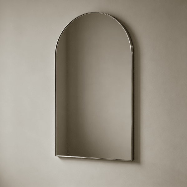 Slim Arched Bathroom Mirror