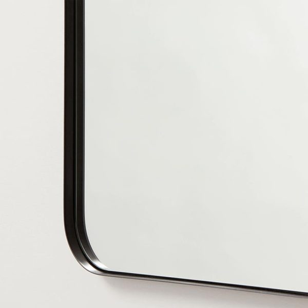Rounded Rectangular Metal Bathroom Mirror