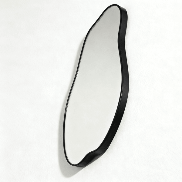 Black Freeform Wall Mirror Organic Freeform Metal Wall Mirror