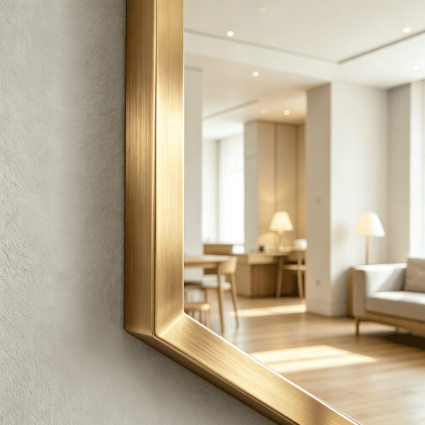 Classic Metal Hexagon Wall Mirror