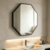 Classic Octagon Metal Frame Mirror