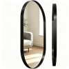 Oval Metal Framed Bathroom Mirror