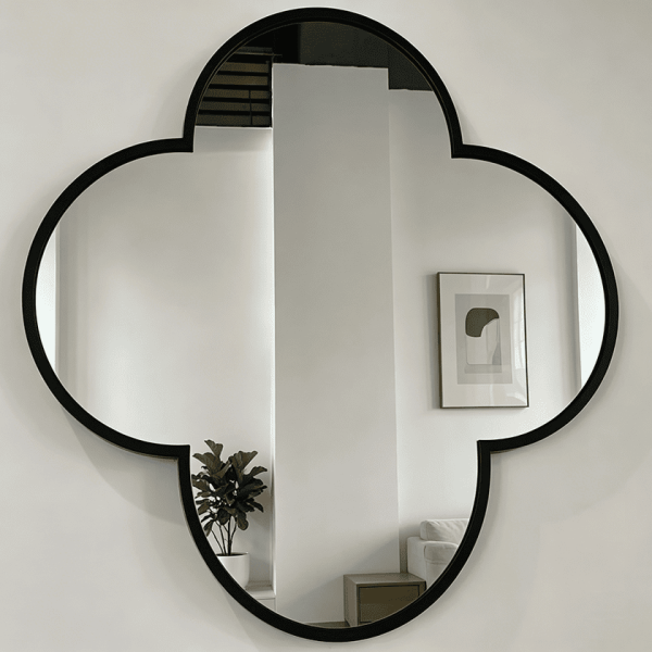 Black Quatrefoil Wall Mirror Black Quatrefoil Wall Mirror