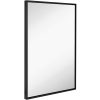 Black rectangular wall mirror with a flat wide metal frame and square corners Classic Rectangular Metal Frame Mirror