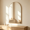 Slim Arched Bathroom Mirror