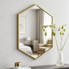 Classic Metal Hexagon Wall Mirror