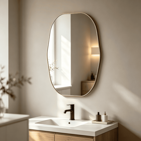 Organic Metal Framed Wall Mirror
