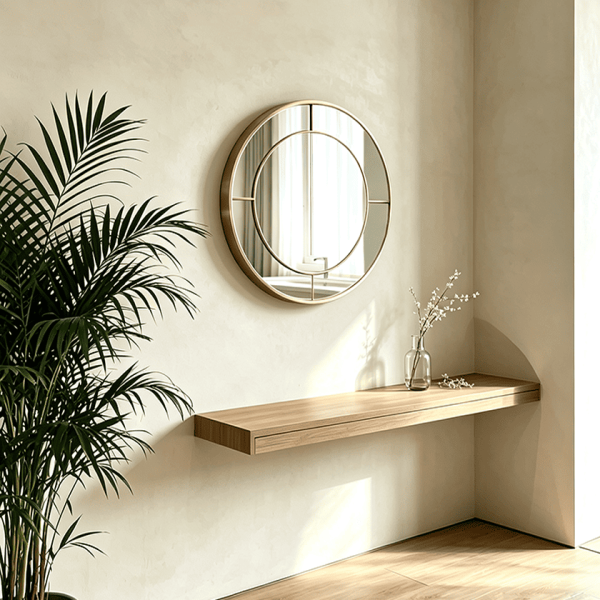 Decorative Framed Round Wall Mirror Round Mirror with Mirrored Frame