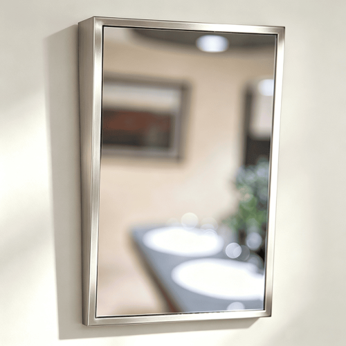Fixed Tilt Mirror Brushed Stainless Steel Fixed Tilt Mirror