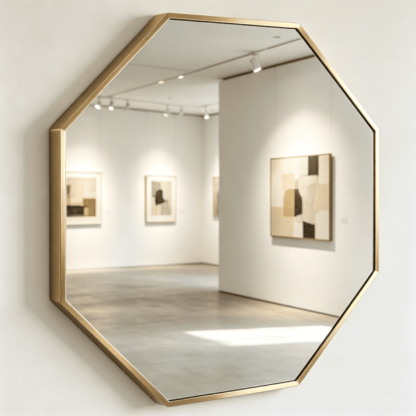 Classic Octagon Metal Frame Mirror