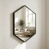 Classic Metal Hexagon Wall Mirror
