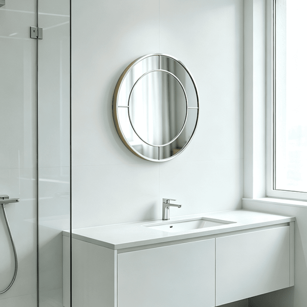 Gold Metal Framed Round Wall Mirror Round Mirror with Mirrored Frame