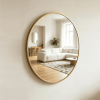 Gold Round Wall Mirror Classic Round Stainless Steel Mirror