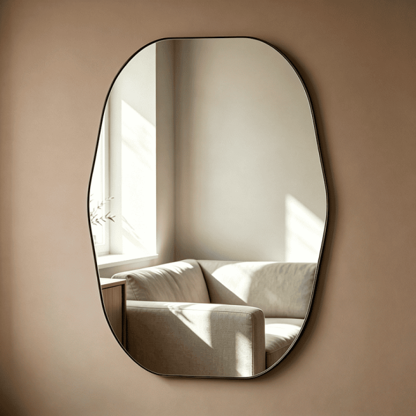 Organic Metal Framed Wall Mirror