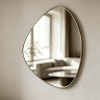 Irregular Wall Mirror Pebble Shaped Metal Wall Mirror