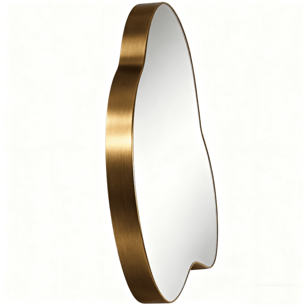 Metal Frame Asymmetrical Wall Mirror Cloud Shaped Metal Wall Mirror