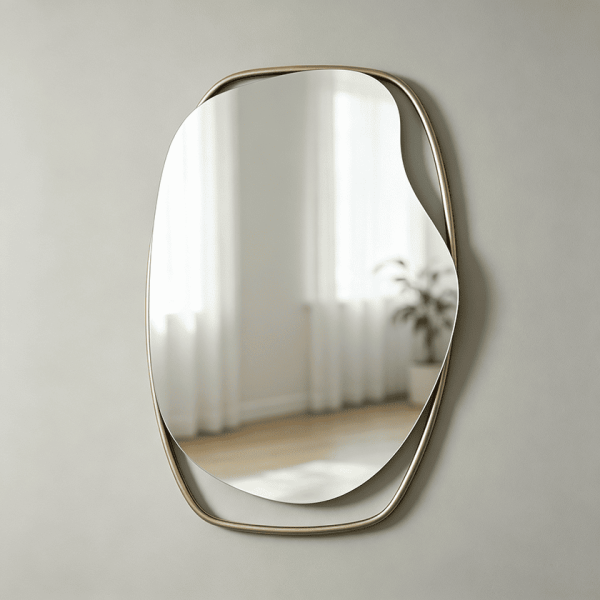Asymmetrical Floating Frame Wall Mirror