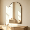 Slim Arched Bathroom Mirror