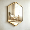 Classic Metal Hexagon Wall Mirror