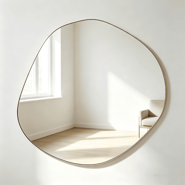 Metal Framed Mirror Organic Irregular Wall Mirror