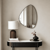 Metal Framed Pebble Mirror Pebble Shaped Metal Wall Mirror
