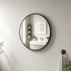 Metal Framed Round Mirror Classic Round Stainless Steel Mirror