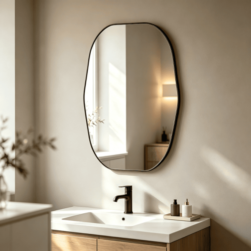 Organic Metal Framed Wall Mirror