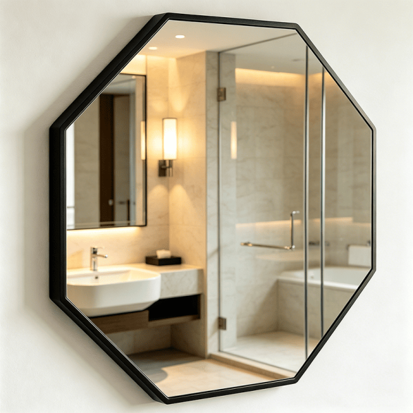 Classic Octagon Metal Frame Mirror