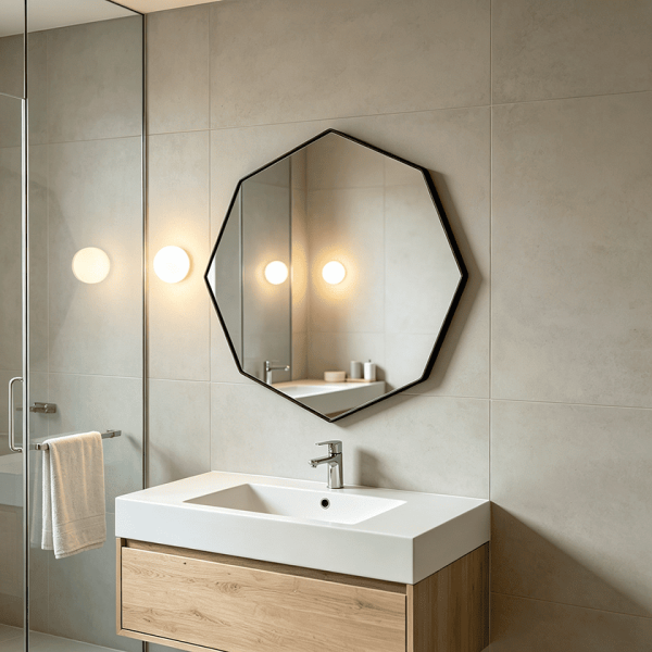 Modern Octagon Wall Mirror