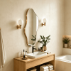 Organic Shaped Mirror Asymmetrical Metal Wall Mirror
