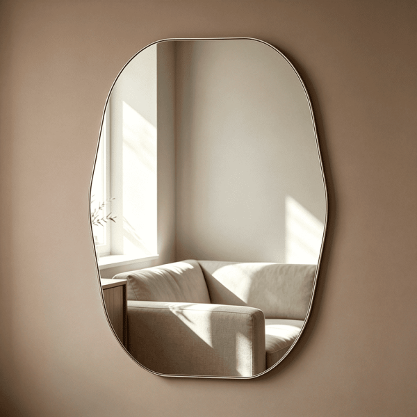 Organic Metal Framed Wall Mirror