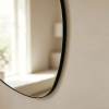 Pebble Mirror Black Metal Frame Pebble Shaped Metal Wall Mirror