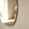 Pebble Mirror Gold Metal Frame Pebble Shaped Metal Wall Mirror