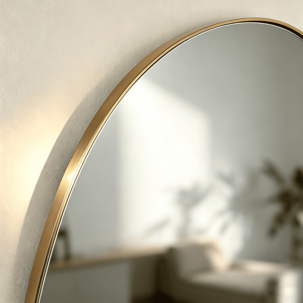 Pebble Mirror Metal Frame Organic Irregular Wall Mirror