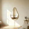 Raindrop Decorative Wall Mirror Sculptural Teardrop Metal Wall Mirror
