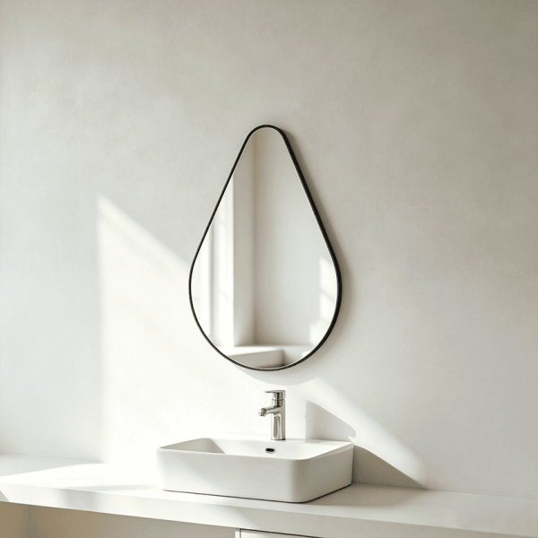 Raindrop Mirror Sculptural Teardrop Metal Wall Mirror