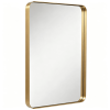 Rounded Rectangular Metal Bathroom Mirror