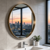 Recessed Frame Round Mirror
